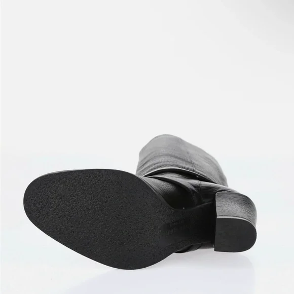 👢 Kate Spade Montreal Black Leather Chain Link Tall Boots 9.5M - Picture 6 of 10